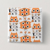 キットンフローラスクエアボタン 缶バッジ (正面)