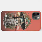 キットンマッシュルームキャットワイルドフラワーコテージコアカスタム Case-Mate iPhoneケース (裏面(横))