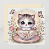 キットンラブノートカード 招待状 (正面/裏面)