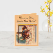 キットン登山カーテングリーティングカード カード (黄色い花)