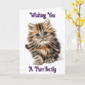 キットン誕生日グリーティングカード カード (黄色い花)