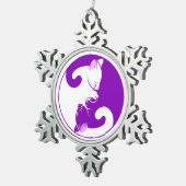 キットン陰陽プーターオーナメント スノーフレークピューターオーナメント (右)