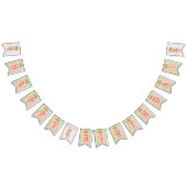 キットン魅力的ガール第1ハッピーバースデーバナー バンティングフラッグ (全)