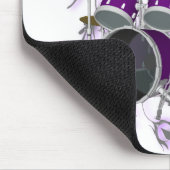 キット及び種族のアートワークの(紫色) -マウスパッドをドラムをたたいて下さい マウスパッド (コーナー)