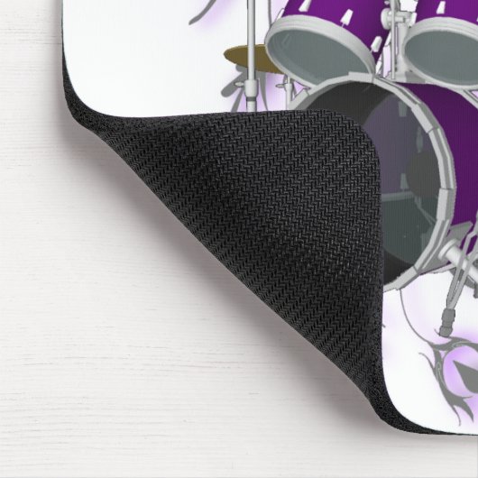 キット及び種族のアートワークの(紫色) -マウスパッドをドラムをたたいて下さい マウスパッド (コーナー)