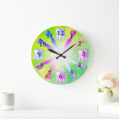キッドおもしろいカラフル歯ブラシ時計 ラージ壁時計 (ホーム)