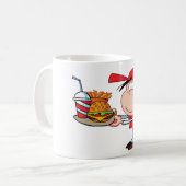 キッドおもしろいファストフードラバーバーガー、フライドリンク コーヒーマグカップ (正面左)