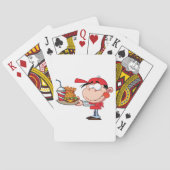 キッドおもしろいファストフードラバーバーガー、フライドリンク トランプ (裏面)