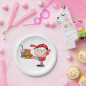 キッドおもしろいファストフードラバーバーガー、フライドリンク ペーパープレート (パーティー)