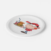 キッドおもしろいファストフードラバーバーガー、フライドリンク ペーパープレート (アングル)