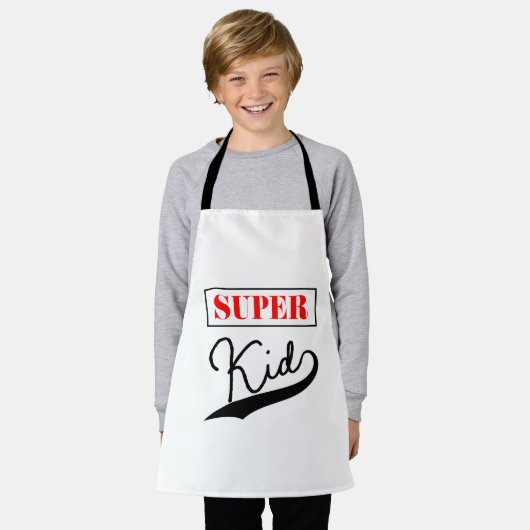 キッドすごい エプロン (着用した状態)