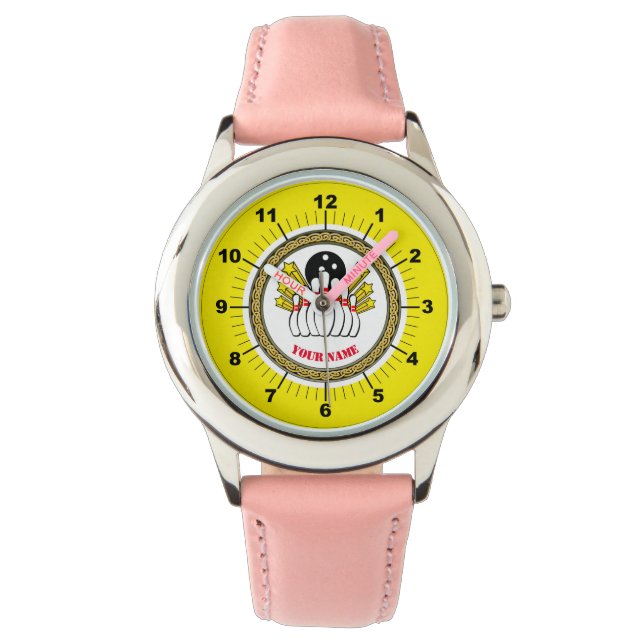 キッドのカスタムボーリング（名前を追加）ウォッチ 腕時計 (正面)