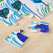 キッドのスケッチ,カラフルゲお気に入りのーム,名前 ジグソーパズル (側面)