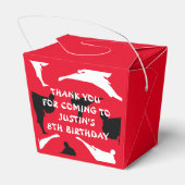 キッドの武術アーツ空手の誕生日パーティーのお願いボックス フェイバーボックス (裏面サイド)