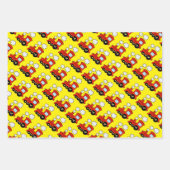 キッドの誕生日ヘリ、トラックと赤いチョオ潮列車 ラッピングペーパーシート (正面3)