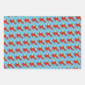 キッドの誕生日ヘリ、トラックと赤いチョオ潮列車 ラッピングペーパーシート (正面2)