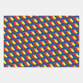 キッドの誕生日ヘリ、トラックと赤いチョオ潮列車 ラッピングペーパーシート (正面)