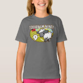 キッドの9誕生日今日は9だ！かわいい子羊 Tシャツ (正面)