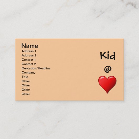 キッドアットハート名刺 名刺 (正面)