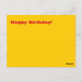 キッドカスタムズの誕生日3rd赤い消防車 ポストカード (裏面)