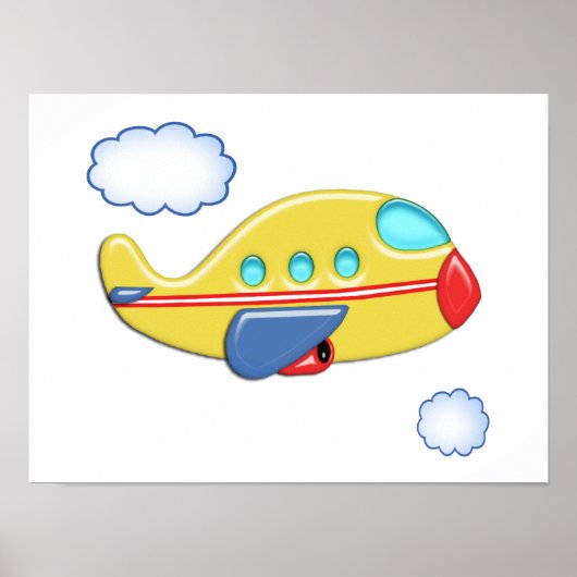 キッドカラフル飛行機 ポスター (正面)