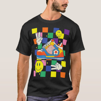 キッドコア美学スニーカー生地パッチ代替クロス Tシャツ