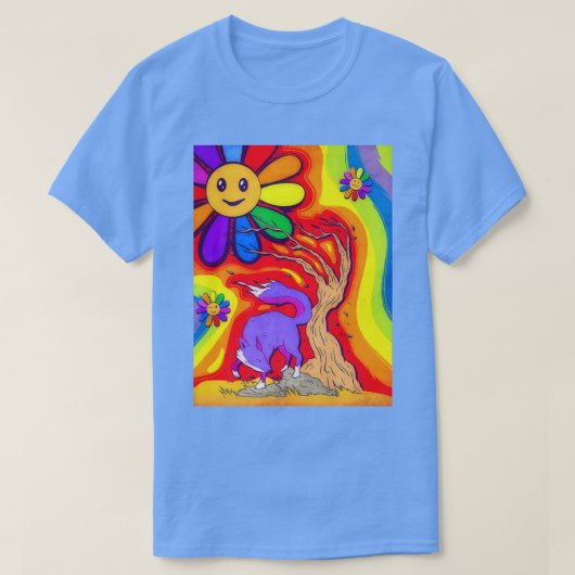 キッドコア美容と笑顔の花80s 90s R Tシャツ (デザイン正面)