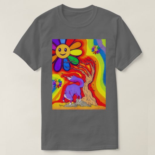 キッドコア美容と笑顔の花80s 90s R Tシャツ (デザイン正面)