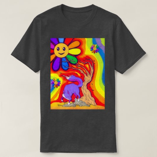 キッドコア美容と笑顔の花80s 90s R Tシャツ (デザイン正面)