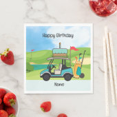 キッドゴルファーのゴルフ誕生日テーマパーティー スタンダードランチョンナプキン (インサイチュ)