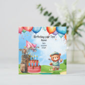 キッドゴルファーパーティー用ゴルフ誕生日 招待状 (スタンド正面)