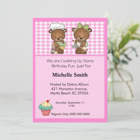 キッドシェフ誕生日招待状 招待状 (スタンド正面)