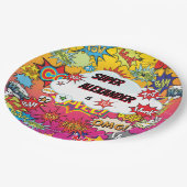 キッドスーパーヒーロー素晴らし漫画誕生日紙プレート ペーパープレート (アングル)