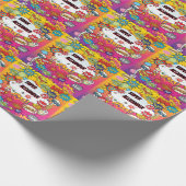 キッドスーパーヒーロー素晴らし漫画誕生日 ラッピングペーパー (角)