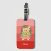 キッドハリネズミにおいがする花サンゴストライプ礁 ラゲッジタグ (正面縦)