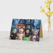 キッドハロウィーン招待状 カード (黄色い花)