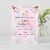 キッドバースデーパーティ招待状 招待状 (スタンド正面)