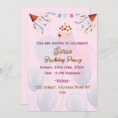 キッドバースデーパーティ招待状 招待状 (正面/裏面)