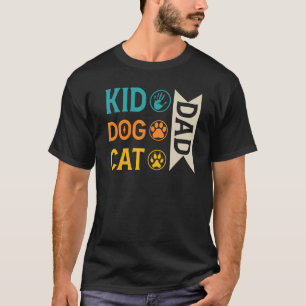 キッドパパドッグパパキャットパパポー神男性へ女アニメーション Tシャツ