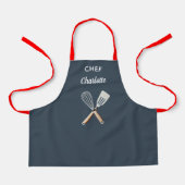 キッドパーソナライズされたエプロン、名前をカスタムするキッドエプロン エプロン (正面)