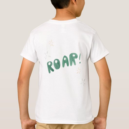 キッドパーソナライズされたズ恐竜 Tシャツ (裏面)