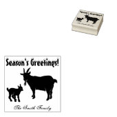 キッドパーソナライズされたファームのクリスマスとPygmyヤギ ラバースタンプ (押印)