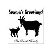 キッドパーソナライズされたファームのクリスマスとPygmyヤギ ラバースタンプ (インプリント)