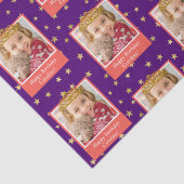 キッドパーソナライズされたフォトハッピーバースデー金ゴールドクラウン 薄葉紙 (詳細)