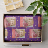 キッドパーソナライズされたフォトハッピーバースデー金ゴールドクラウン 薄葉紙 (ギフト)