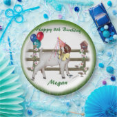 キッドパーソナライズされたヤギテーマ誕生日パーティープレート ペーパープレート (パーティー)