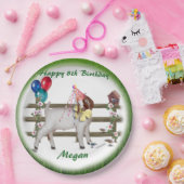 キッドパーソナライズされたヤギテーマ誕生日パーティープレート ペーパープレート (パーティー)