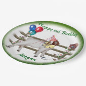 キッドパーソナライズされたヤギテーマ誕生日パーティープレート ペーパープレート (アングル)