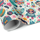 キッドファンキーの宇宙空間パターン ラッピングペーパー (ロールコーナー)