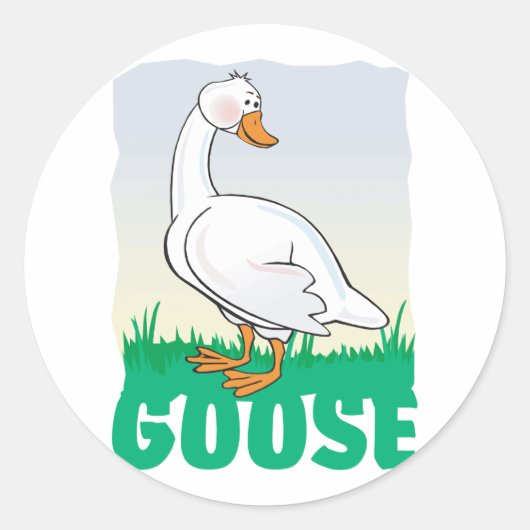 キッドフレンドリーガチョウ ラウンドシール (正面)